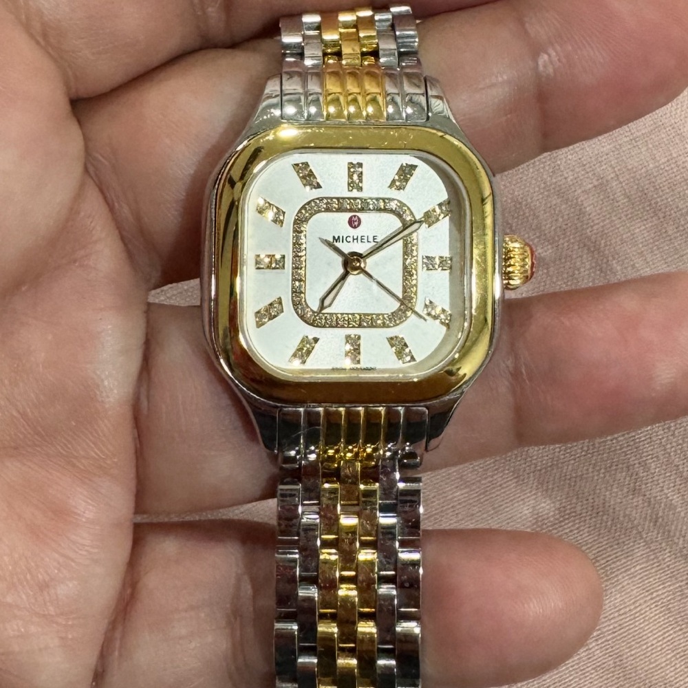 Michele Gold and Silver Bracelet Watch - Picture 11 of 16